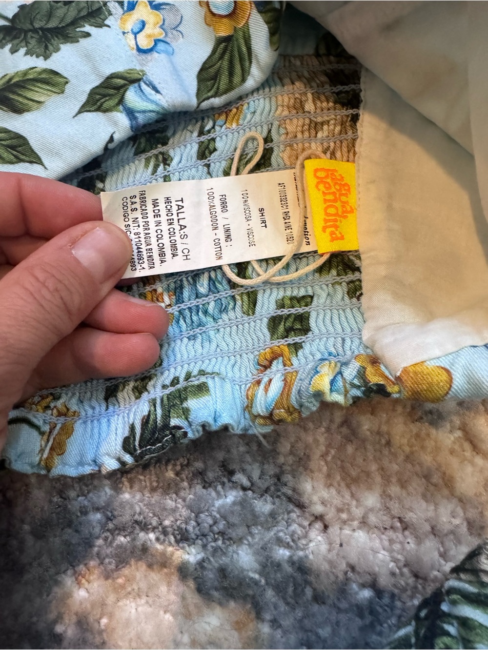 Agua Bendita Light Blue Floral Two-Piece Set - Picture 4 of 4